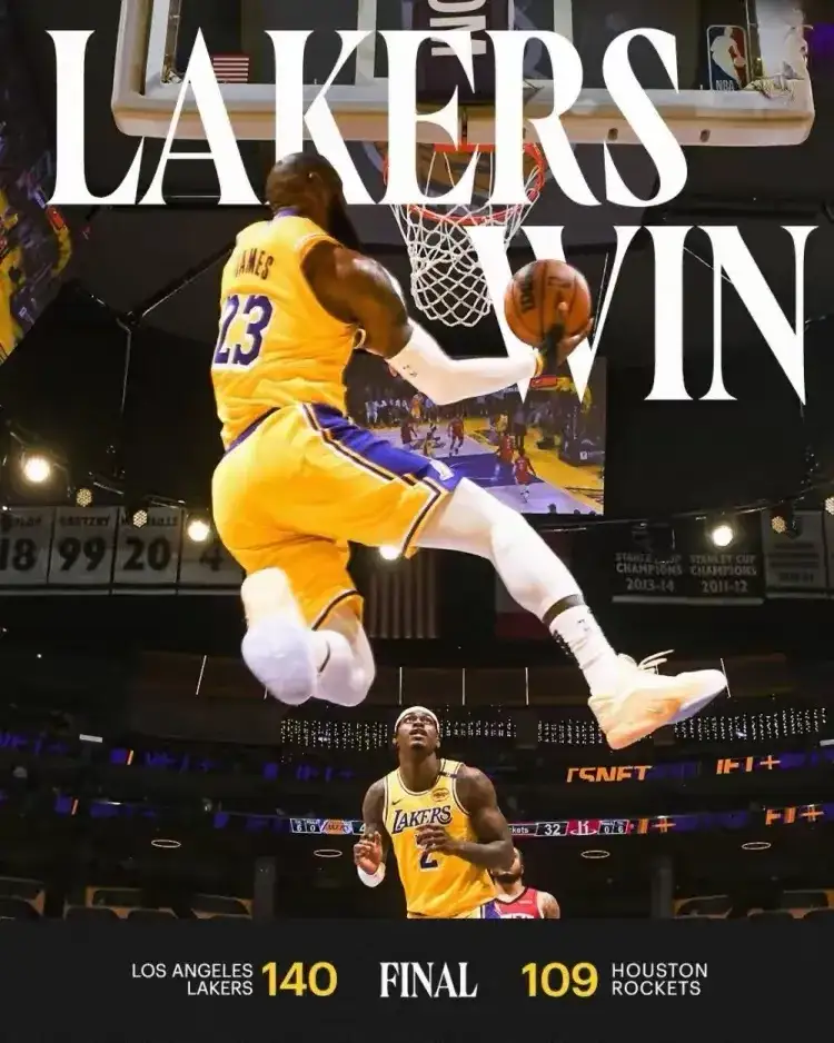 湖人连胜！詹姆斯空砍30+6+5